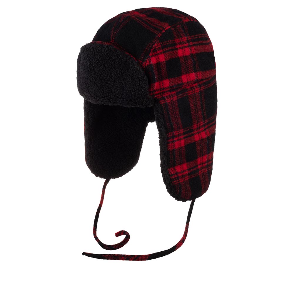 Шапка STETSON арт. 9290305 BOMBER CAP SHADOW PLAID (красный / черный)