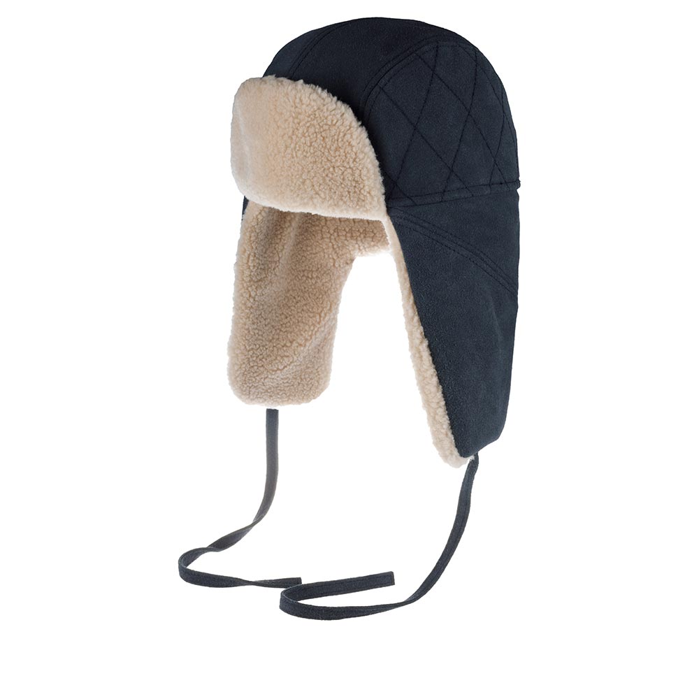 Шапка STETSON арт. 9297302 BOMBER CAP CALF SPLIT (синий)