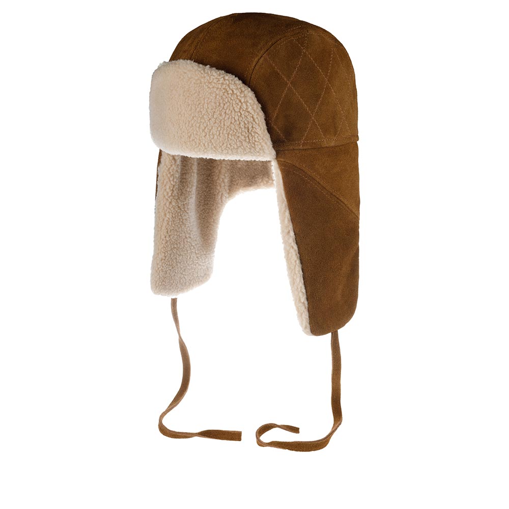 Шапка STETSON арт. 9297302 BOMBER CAP CALF SPLIT (светло-коричневый)