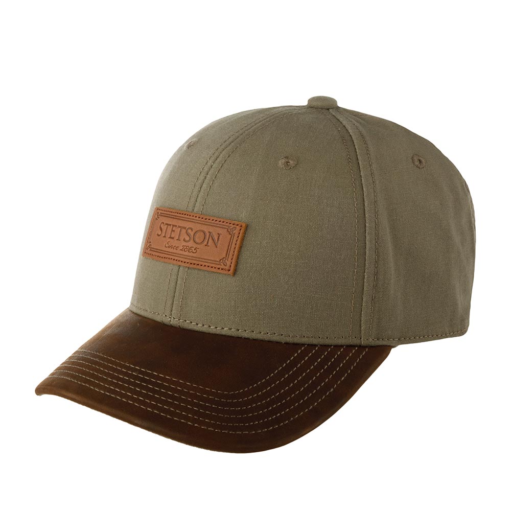 Бейсболка STETSON арт. 7721126 BASEBALL CAP COTTON (оливковый / коричневый)