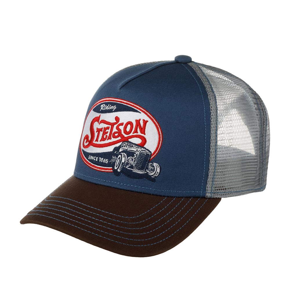 Бейсболка STETSON арт. 7761120 TRUCKER CAP RIDING HOT ROD (синий / коричневый)