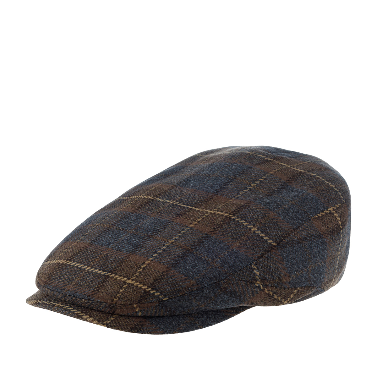 Кепка STETSON арт. 6380325 DRIVER CAP CHECK WOOL/CASHMERE (коричневый / серый)