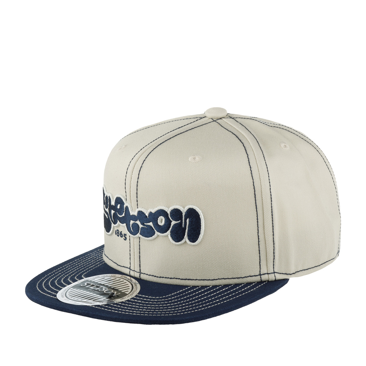 Бейсболка STETSON арт. 7781145 BASEBALL CAP COTTON (синий / кремовый)