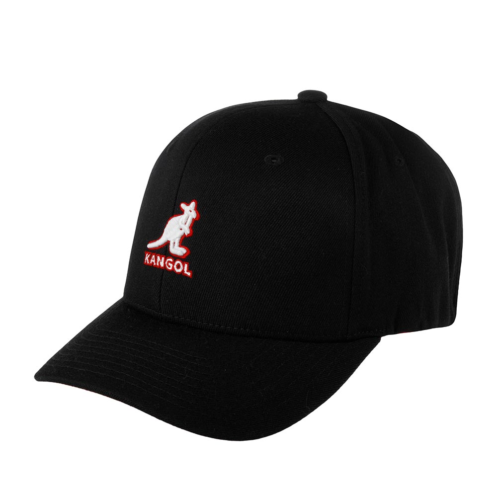 Бейсболка KANGOL арт. 5128BC 3D Wool Flexfit Baseball (черный / красный)