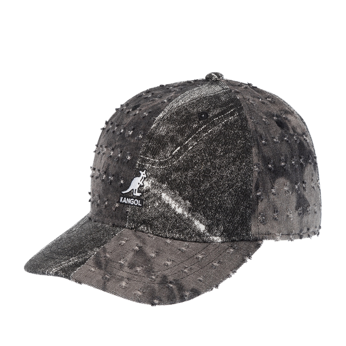 Бейсболка KANGOL арт. K5434 Denim Mashup Baseball (серый / белый)