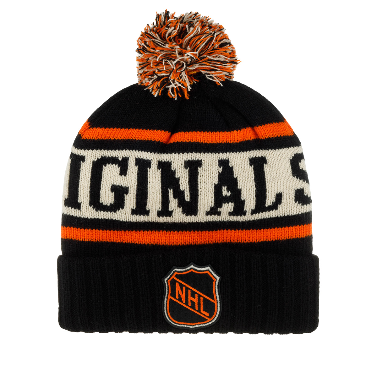 Шапка AMERICAN NEEDLE арт. 23012A-NHL Pillow Line Knit NHL (черный / оранжевый)