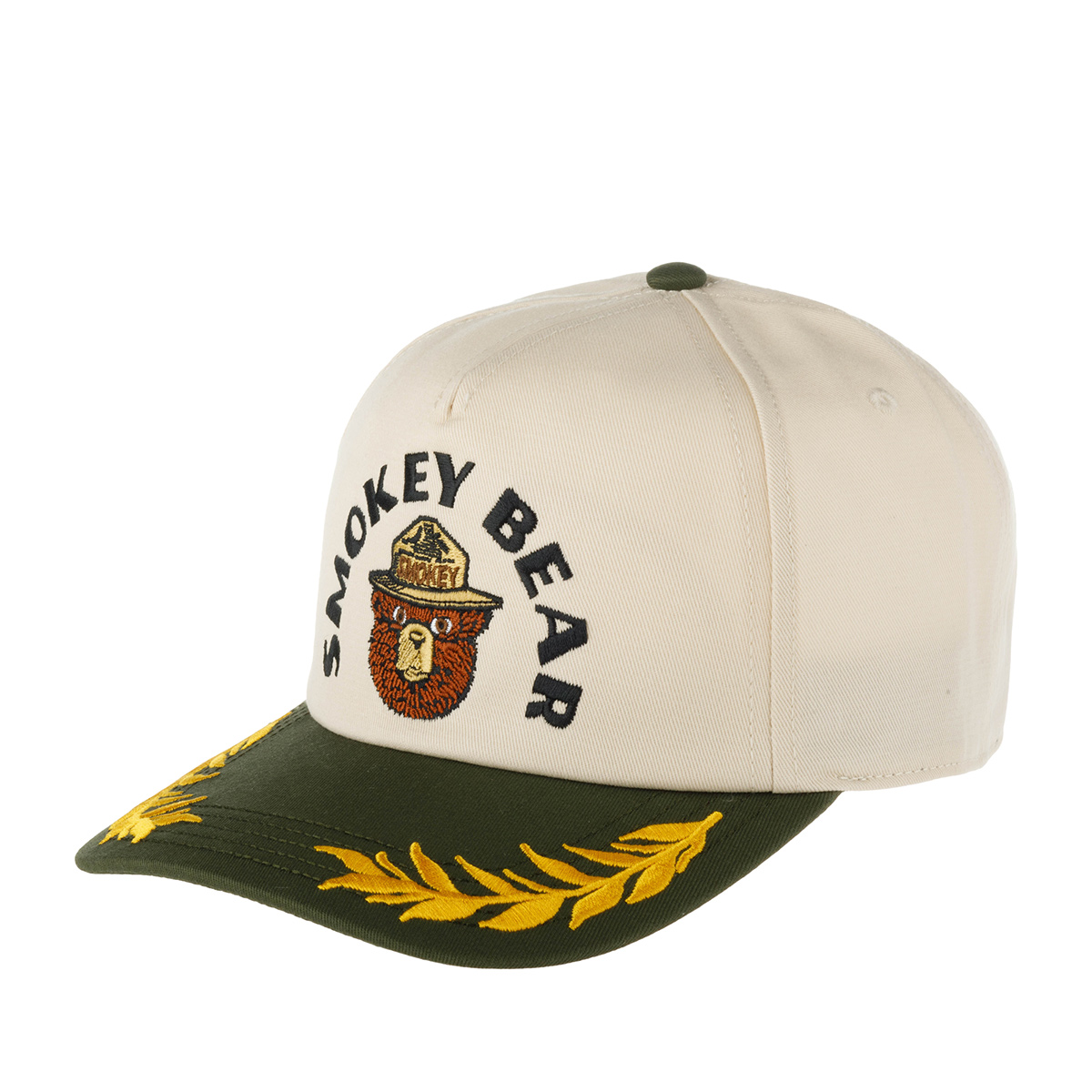 Бейсболка AMERICAN NEEDLE арт. 24002A-SBEAR Smokey Bear Club Captain (оливковый / кремовый)
