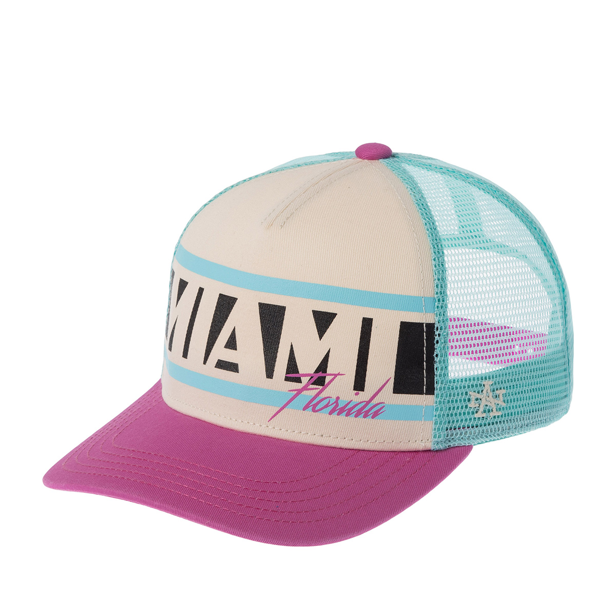 Бейсболка AMERICAN NEEDLE арт. SMU730A-MIAM Miami Sinclair (кремовый / розовый)