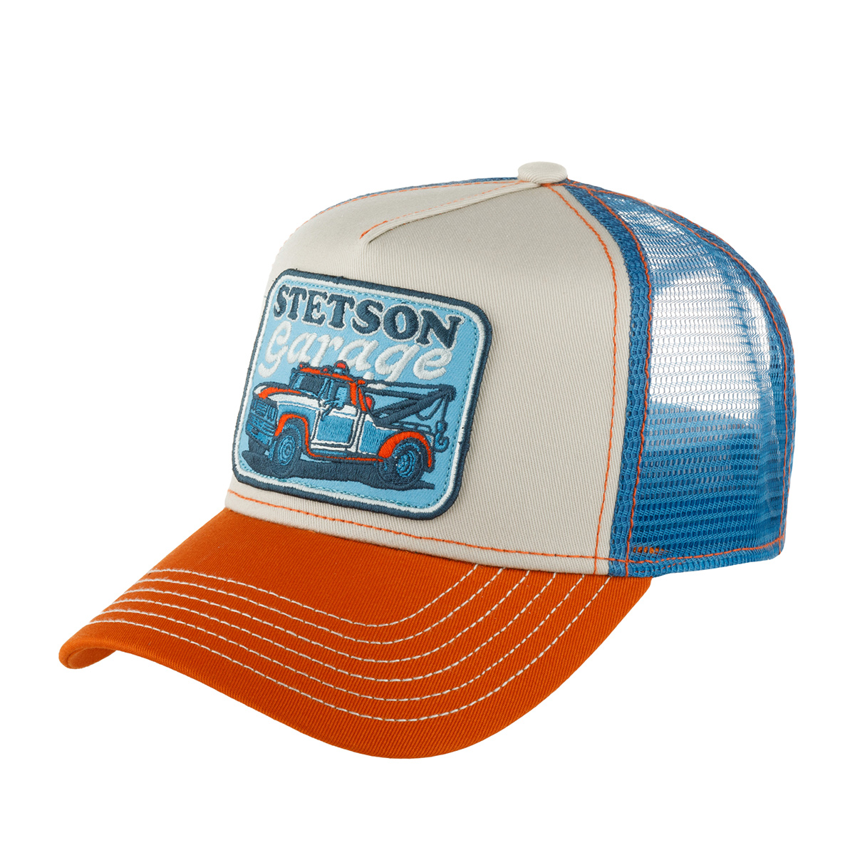 Бейсболка STETSON арт. 7761161 TRUCKER CAP STETSONS GARAGE (серый / оранжевый)