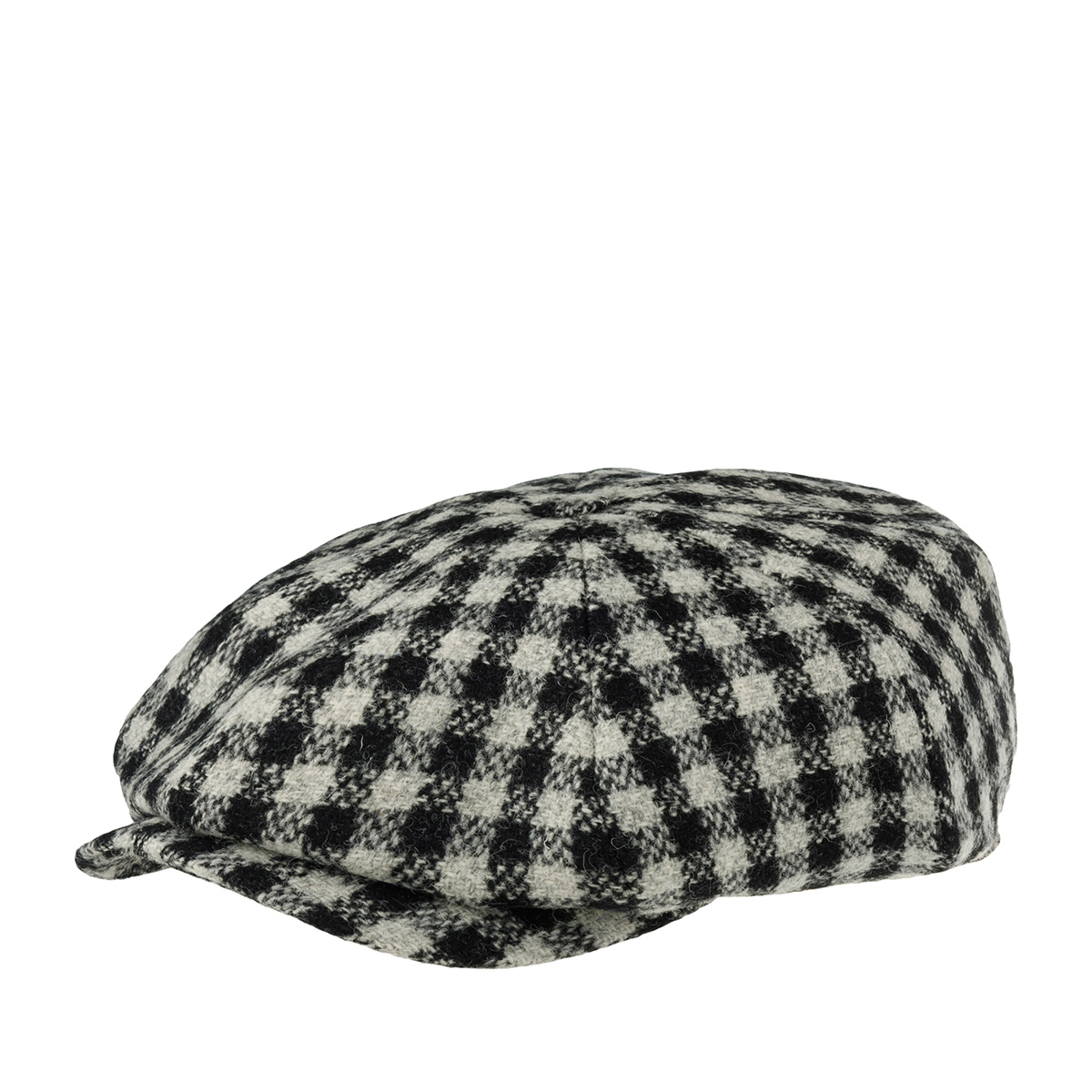 Кепка STETSON арт. 6890202 IRISH CAP HARRIS TWEED (белый / черный)