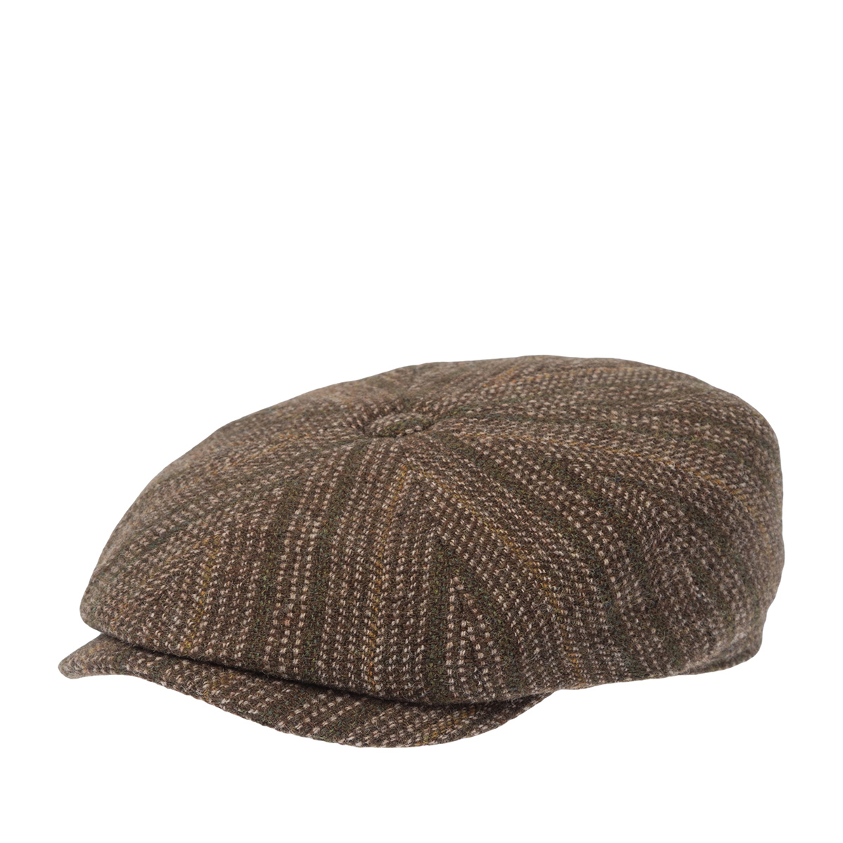 Кепка STETSON арт. 6870702 HATTERAS HERRINGBONE VIRGIN WOOL (оливковый / бежевый)