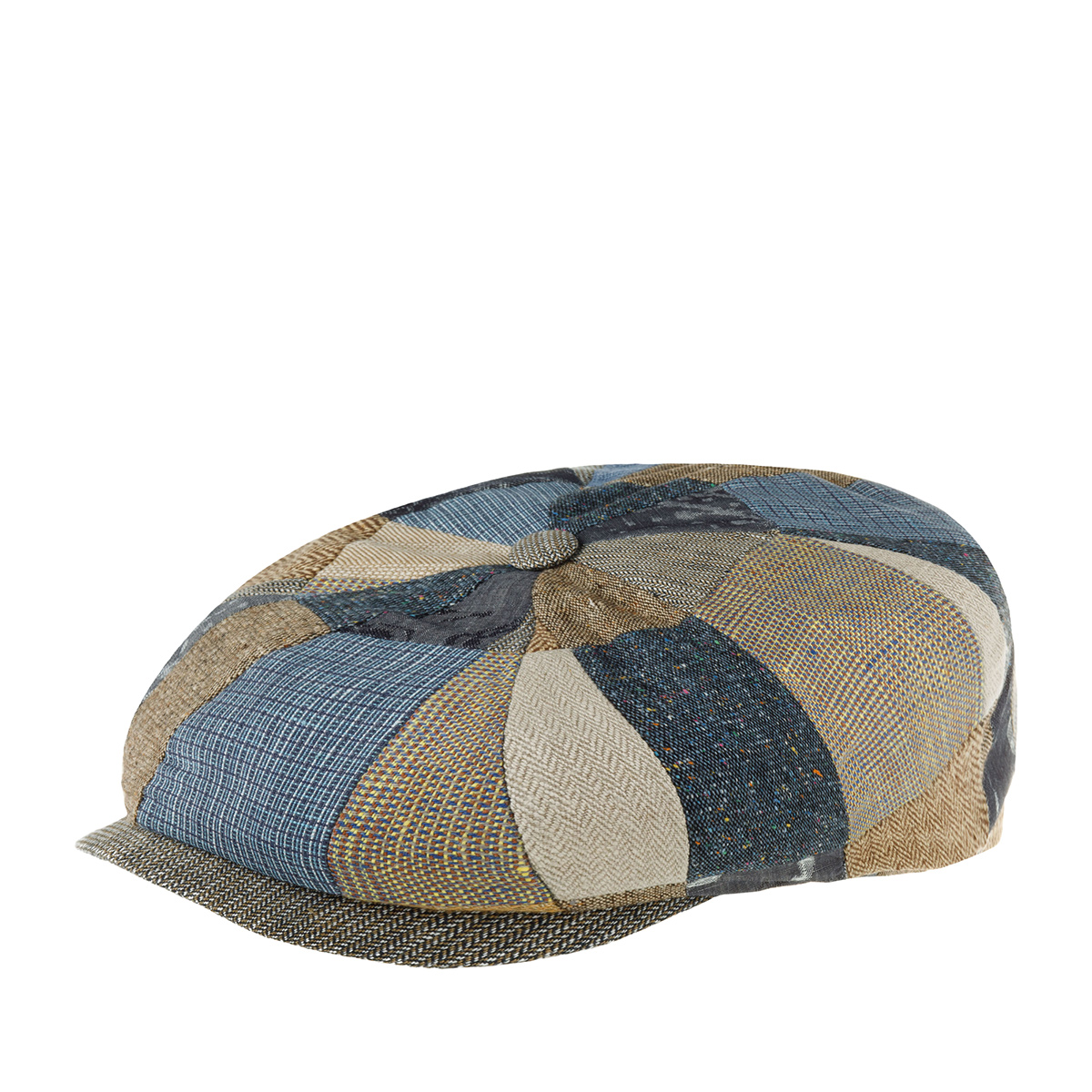 Кепка STETSON арт. 6843908 HATTERAS PATCHWORK (синий / бежевый)