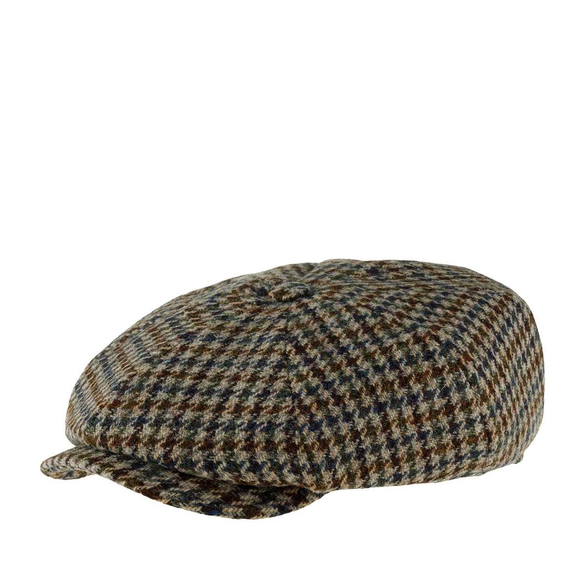 Кепка STETSON арт. 6890203 IRISH CAP HOUNDSTOOTH HARRIS TWEED (бежевый / синий)