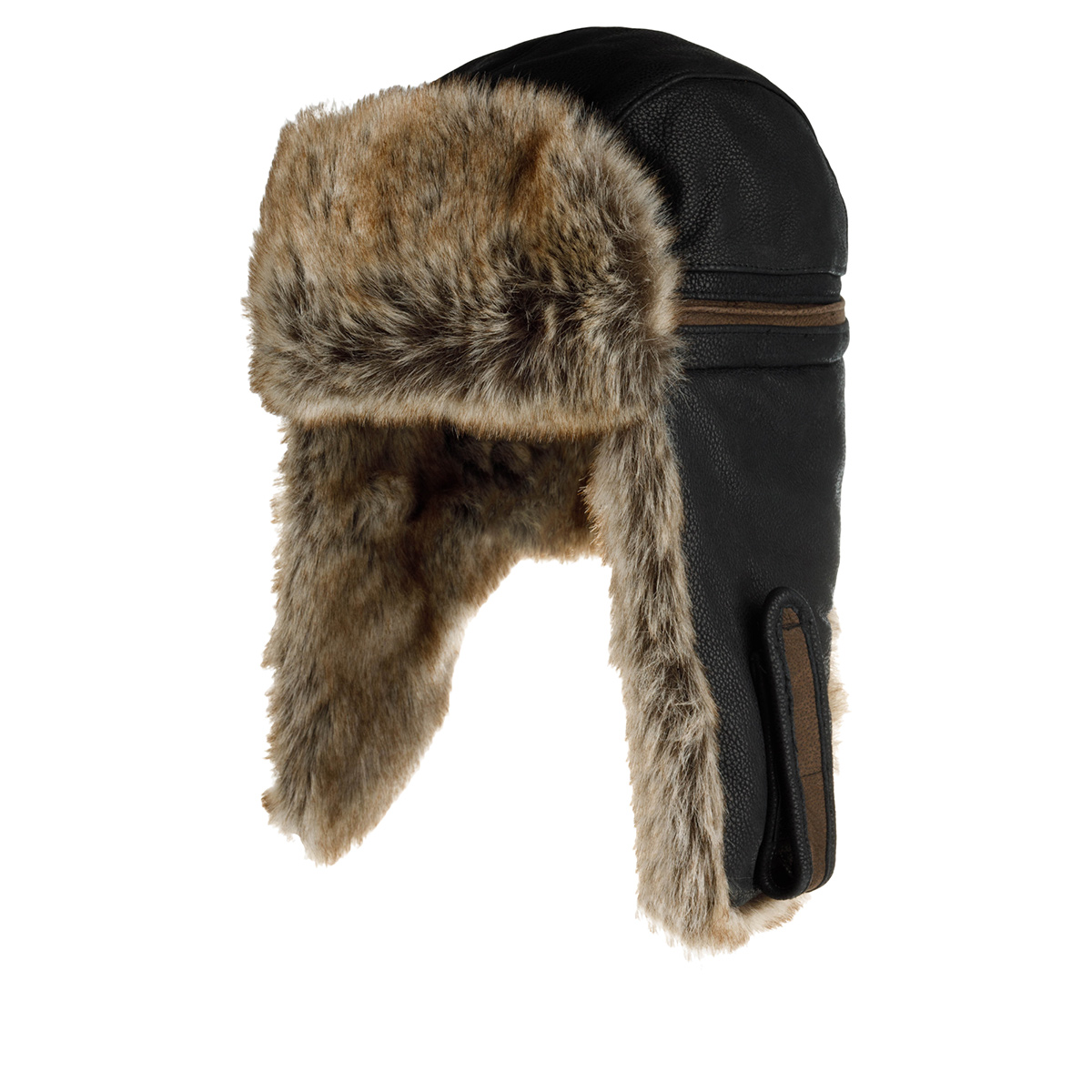 Шапка STETSON арт. 9297303 BOMBER CAP COWHIDE (темно-коричневый)