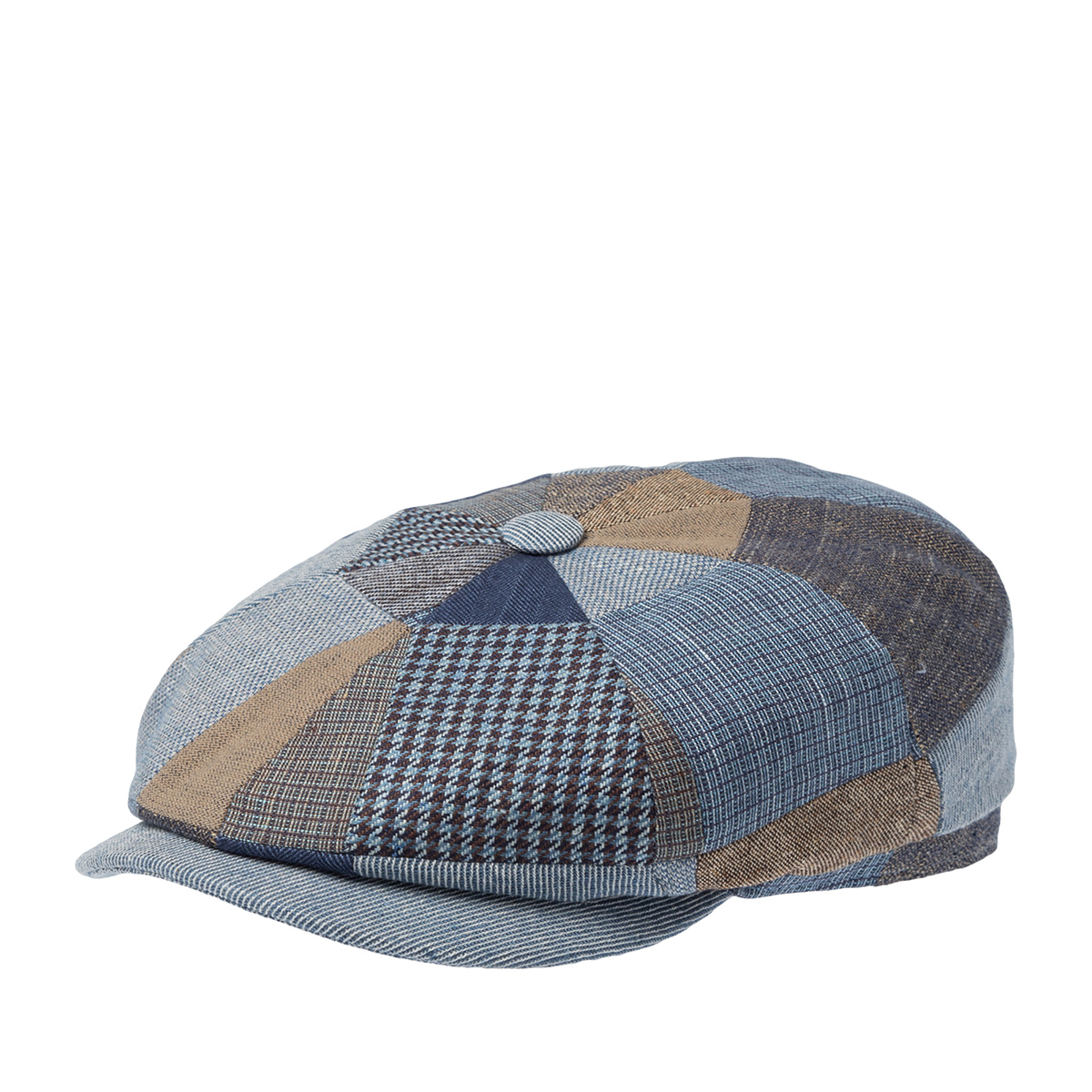 Кепка STETSON арт. 6873901 HATTERAS PATCHWORK (голубой / коричневый)