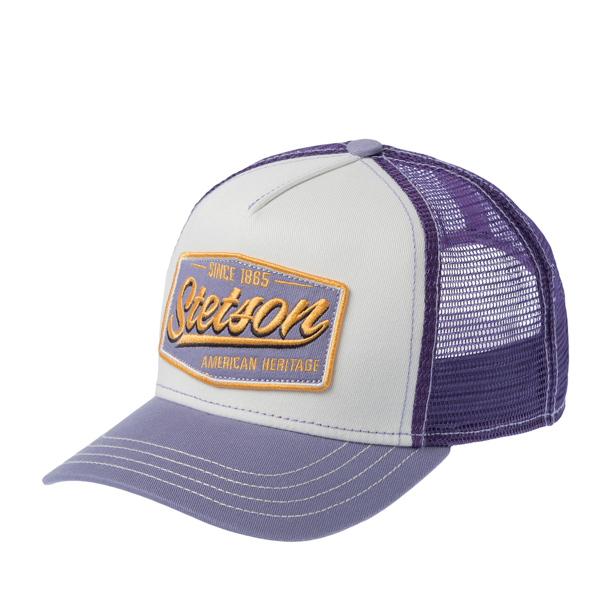 Бейсболка STETSON арт. 7761122K TRUCKER CAP VINTAGE (сиреневый / белый)
