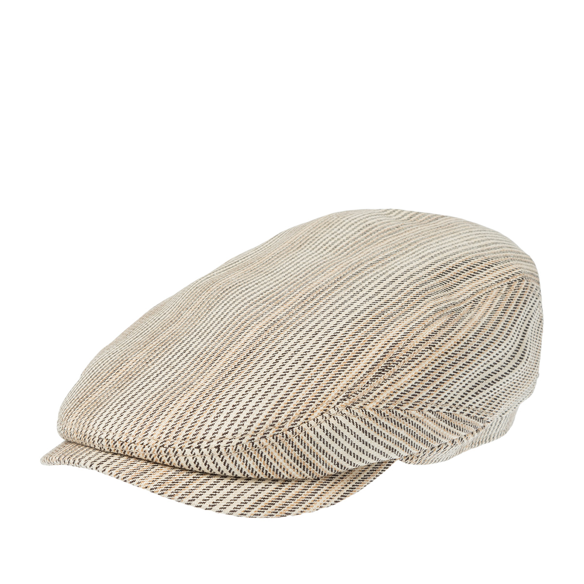 Кепка STETSON арт. 6383708 DRIVER CAP COTTON/SILK/LINEN STRIPE (кремовый / коричневый)