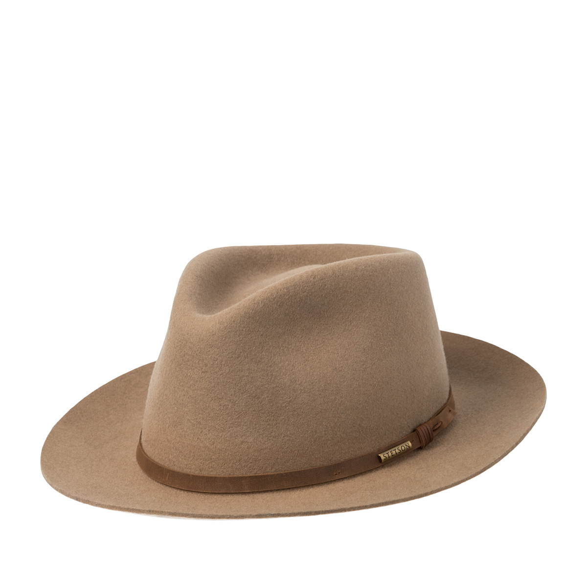 Шляпа STETSON арт. 2138105 FEDORA WOOLFELT (светло-коричневый)