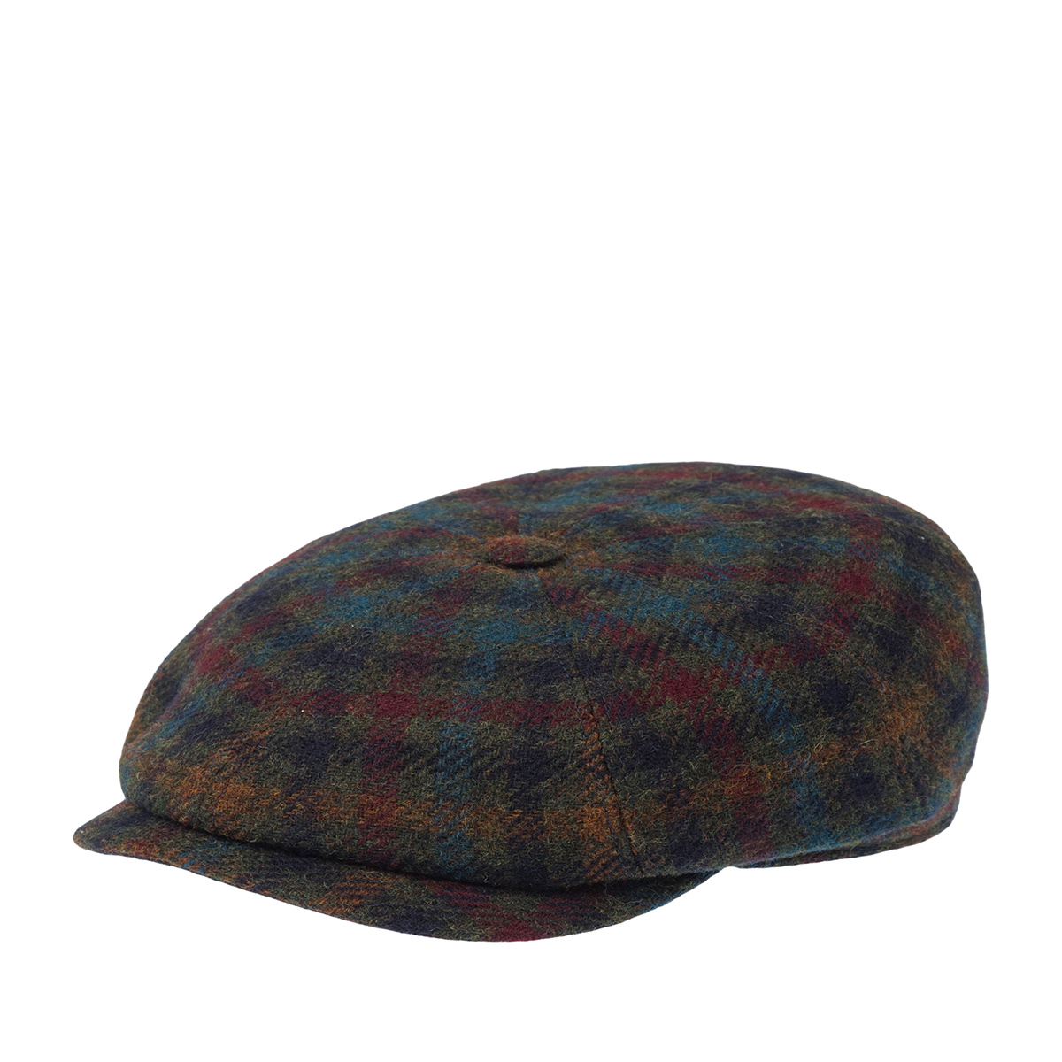 Кепка STETSON арт. 6870205 HATTERAS WOOL (оливковый / синий / красный)