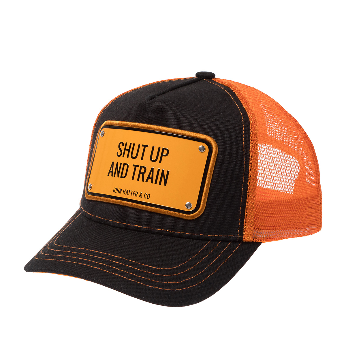 Бейсболка JOHN HATTER арт. 1-1102-U00 Shut Up And Train (черный)