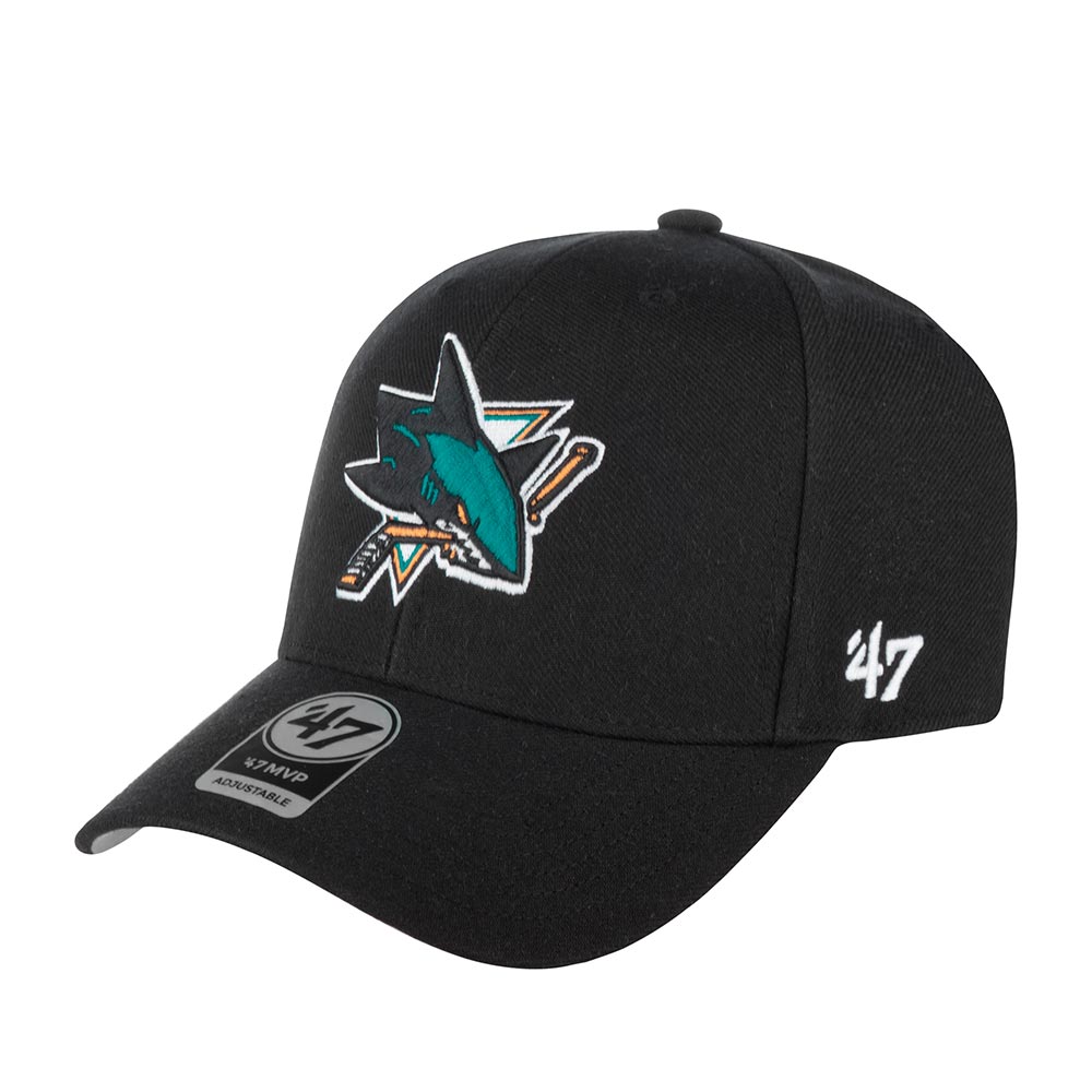 Бейсболка 47 BRAND арт. H-MVP22WBV San Jose Sharks NHL (черный / голубой)