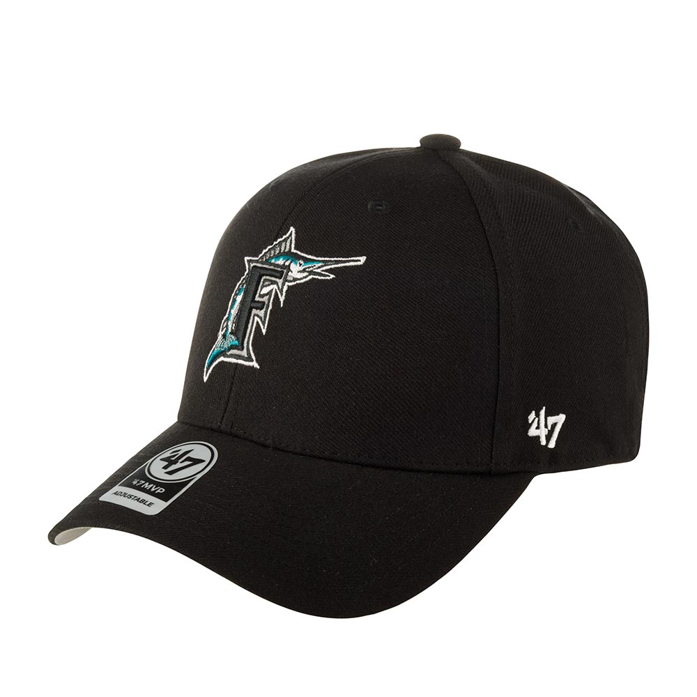 Бейсболка 47 BRAND арт. BCPTN-MVP28WBV Miami Marlins MLB (черный / голубой)