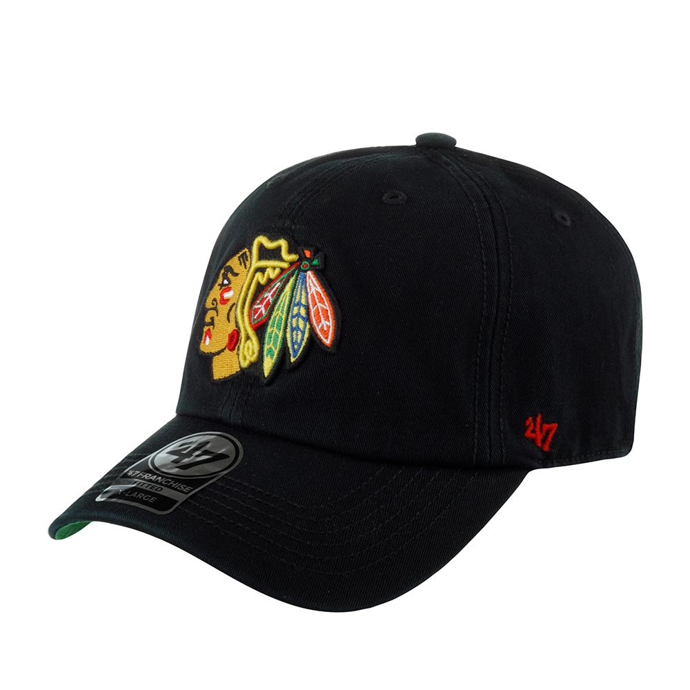 Бейсболка 47 BRAND арт. H-FSVNF04RPF-BK Chicago Blackhawks NHL (черный)