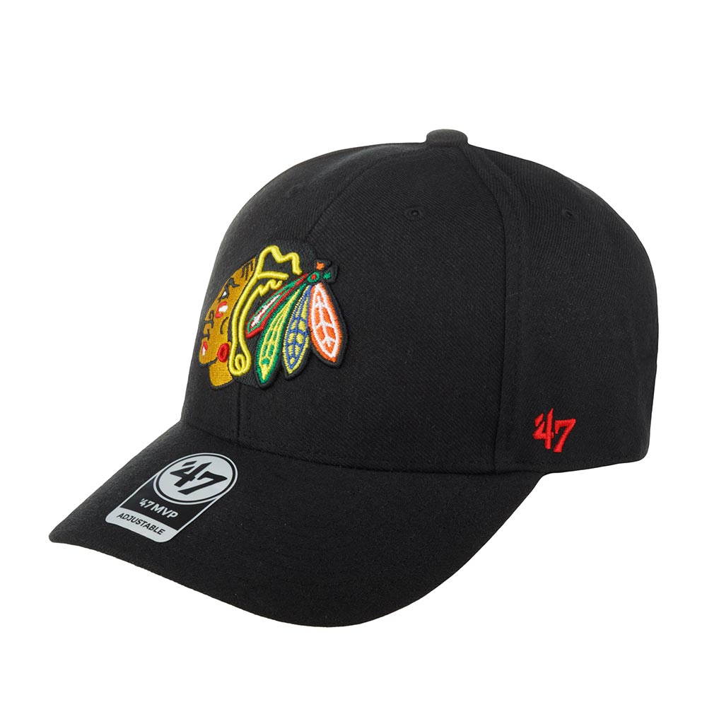 Бейсболка 47 BRAND арт. H-MVP04WBV-BKA Chicago Blackhawks NHL (черный)
