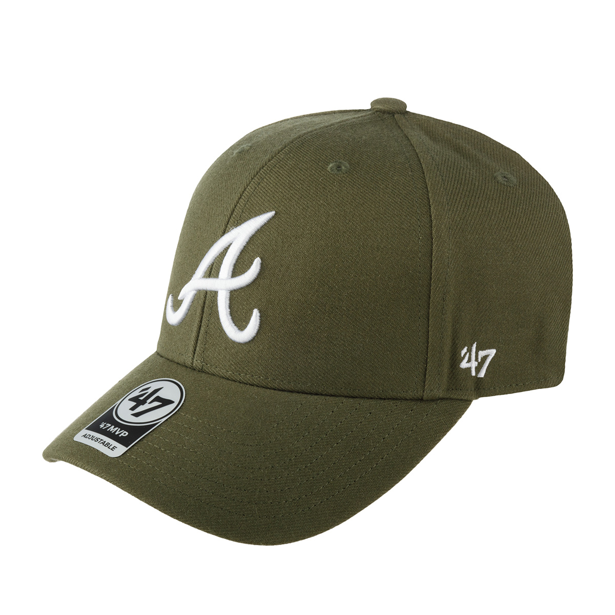 Бейсболка 47 BRAND арт. B-MVP01WBV-SW Atlanta Braves MLB (оливковый)