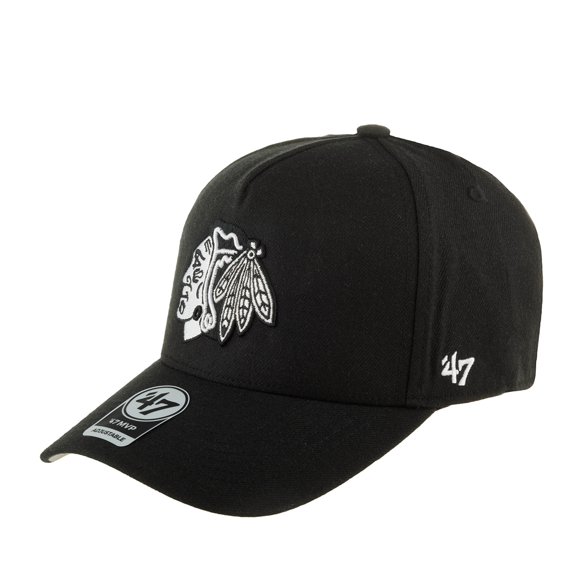 Бейсболка 47 BRAND арт. H-MPDTP04WBP-BKB Chicago Blackhawks NHL (черный / белый)