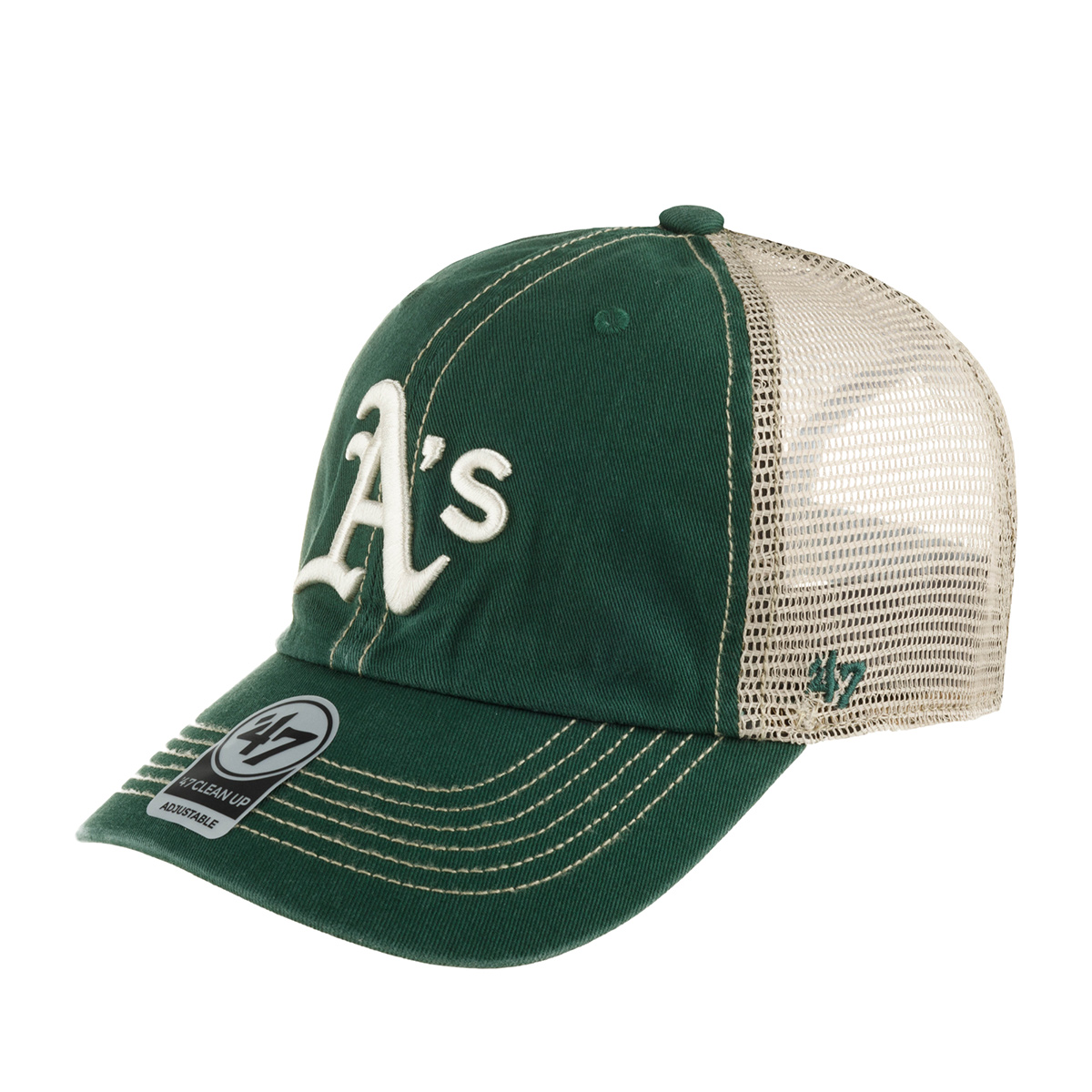 Бейсболка 47 BRAND арт. B-TRWLR18GWP-VG Oakland Athletics MLB (зеленый)