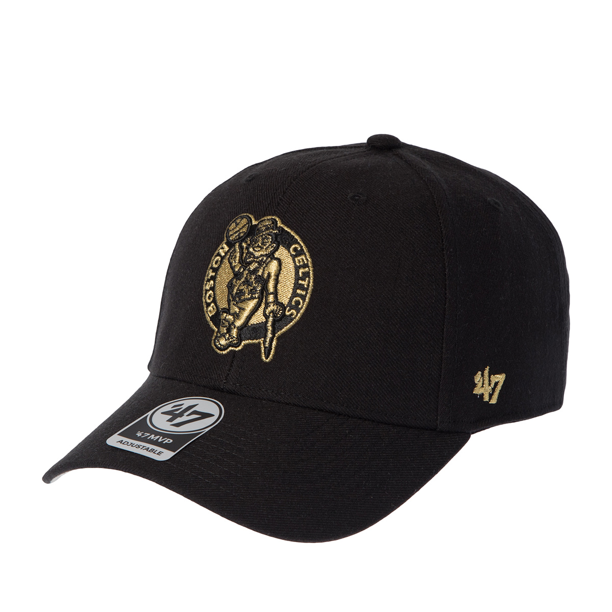 Бейсболка 47 BRAND арт. K-MTMVP02WBV-BK Boston Celtics NBA (черный / золотой)