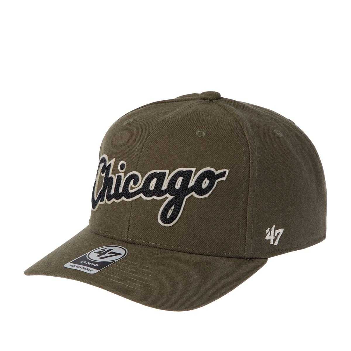 Бейсболка 47 BRAND арт. B-CHLDP06WBP-SW Chicago White Sox MLB (оливковый)