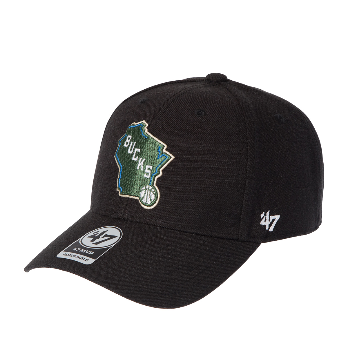 Бейсболка 47 BRAND арт. K-MVP13WBV-BKS Milwaukee Bucks NBA (черный)