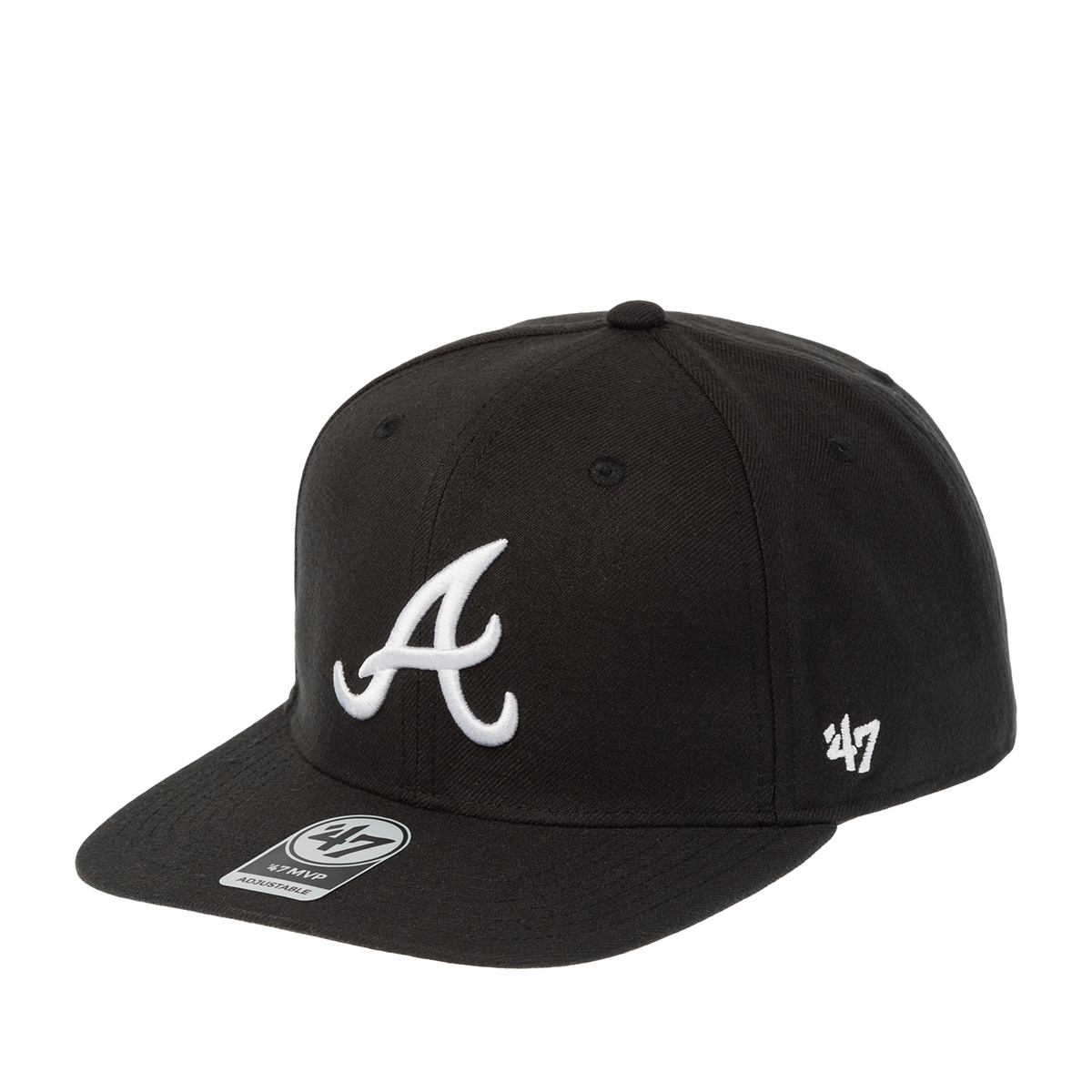 Бейсболка 47 BRAND арт. B-NSHOT01WBP-BKD Atlanta Braves MLB (черный)