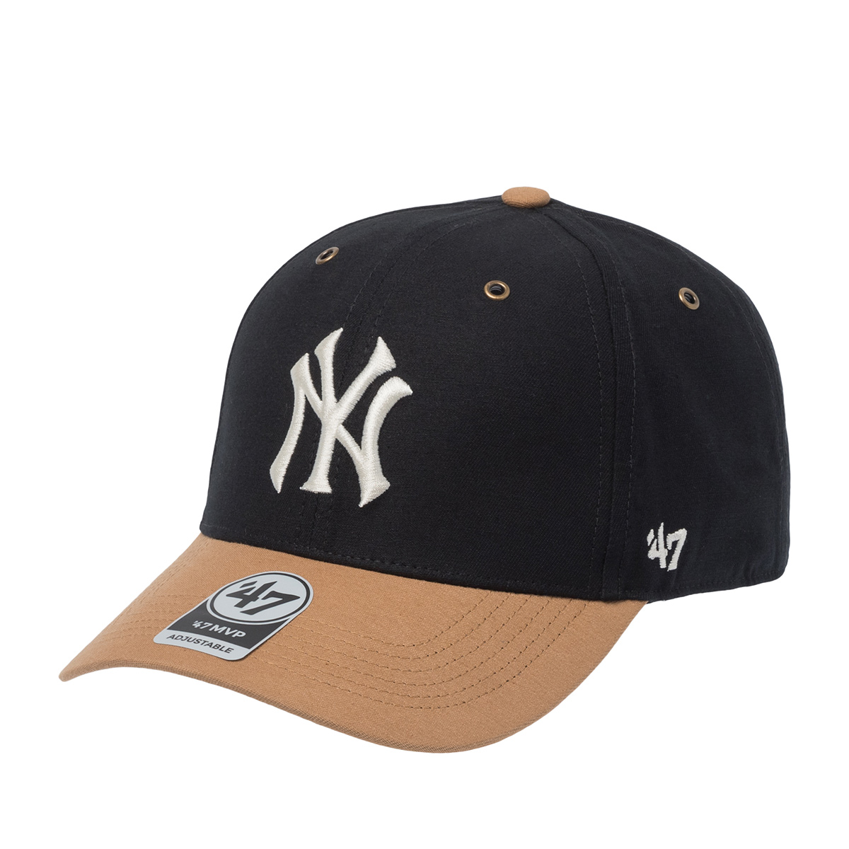 Бейсболка 47 BRAND арт. B-CAMPC17GWS-BK New York Yankees MLB (черный / бежевый)