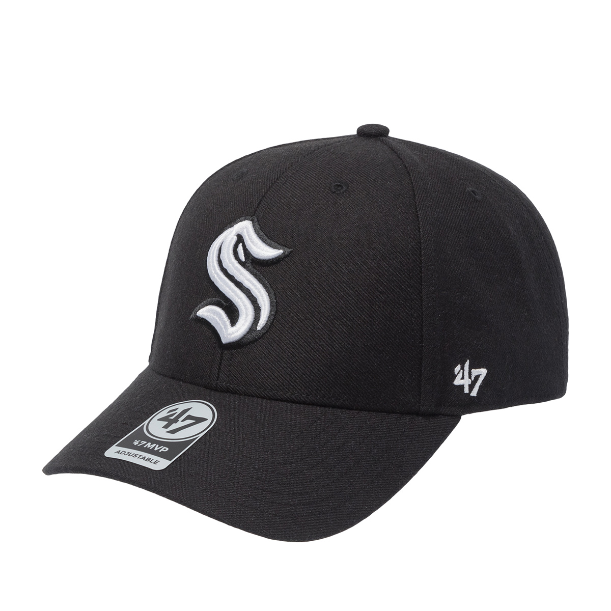 Бейсболка 47 BRAND арт. H-MVP32WBV-BKW Seattle Kraken NHL (черный)