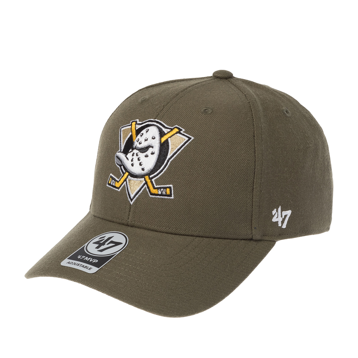 Бейсболка 47 BRAND арт. H-MVP25WBV-SW Anaheim Ducks NHL (оливковый)