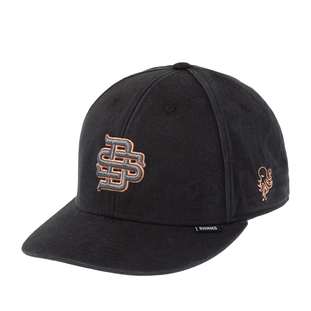 Бейсболка DJINNS арт. Pitching Cap Low Pro Washed Twill (черный)
