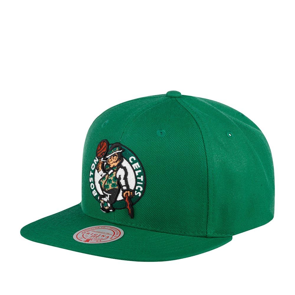 Бейсболка MITCHELL NESS арт. HHSS3256-BCEYYPPPGREN Boston Celtics NBA (зеленый)