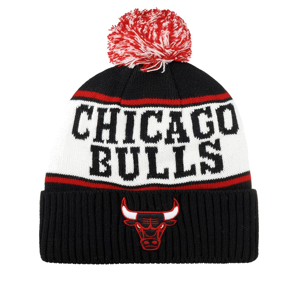 Шапка MITCHELL NESS арт. MN1-EU105-WORD-CHIB-BLK Chicago Bulls NBA  (черный / белый)