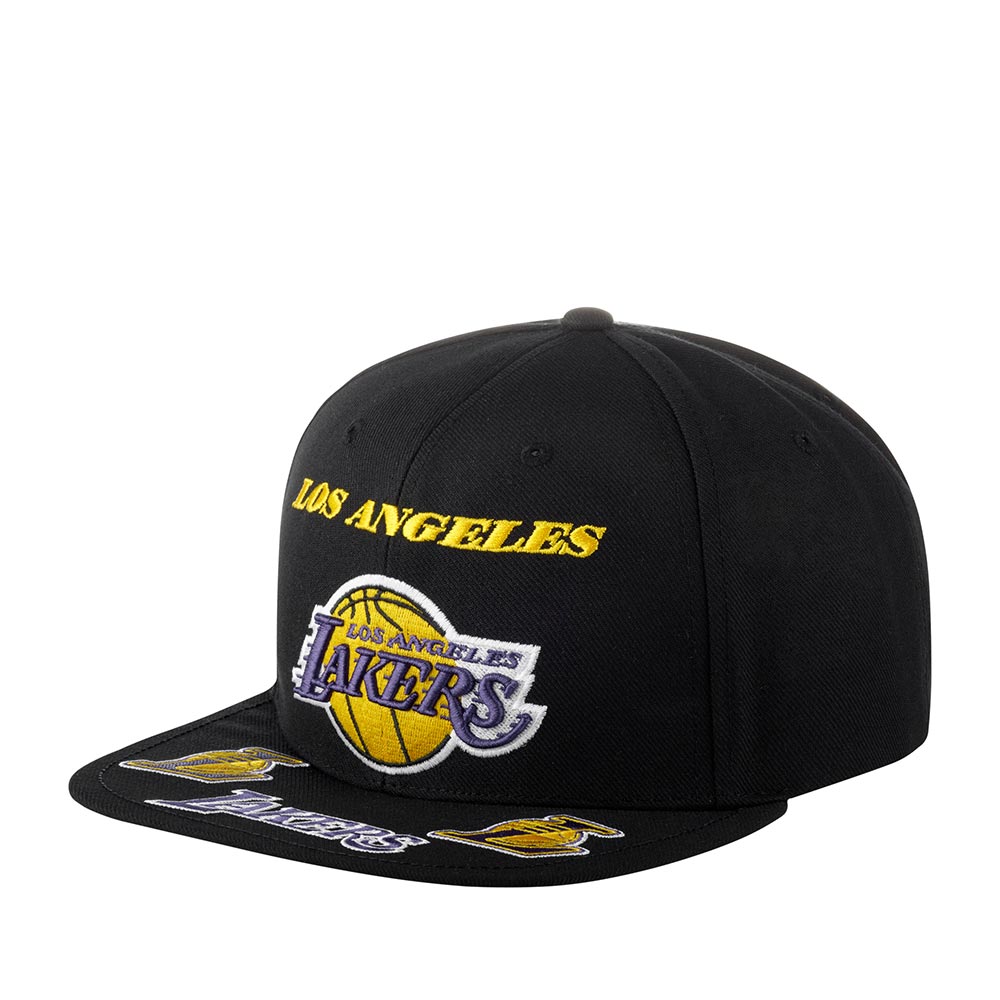 Бейсболка MITCHELL NESS арт. HHSS2998-LALYYPPPBLCK Los Angeles Lakers NBA (черный)