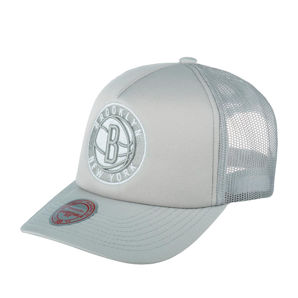 Бейсболка MITCHELL NESS арт. 5HSSLD21131-BNEGREY Brooklyn Nets NBA (светло-серый)