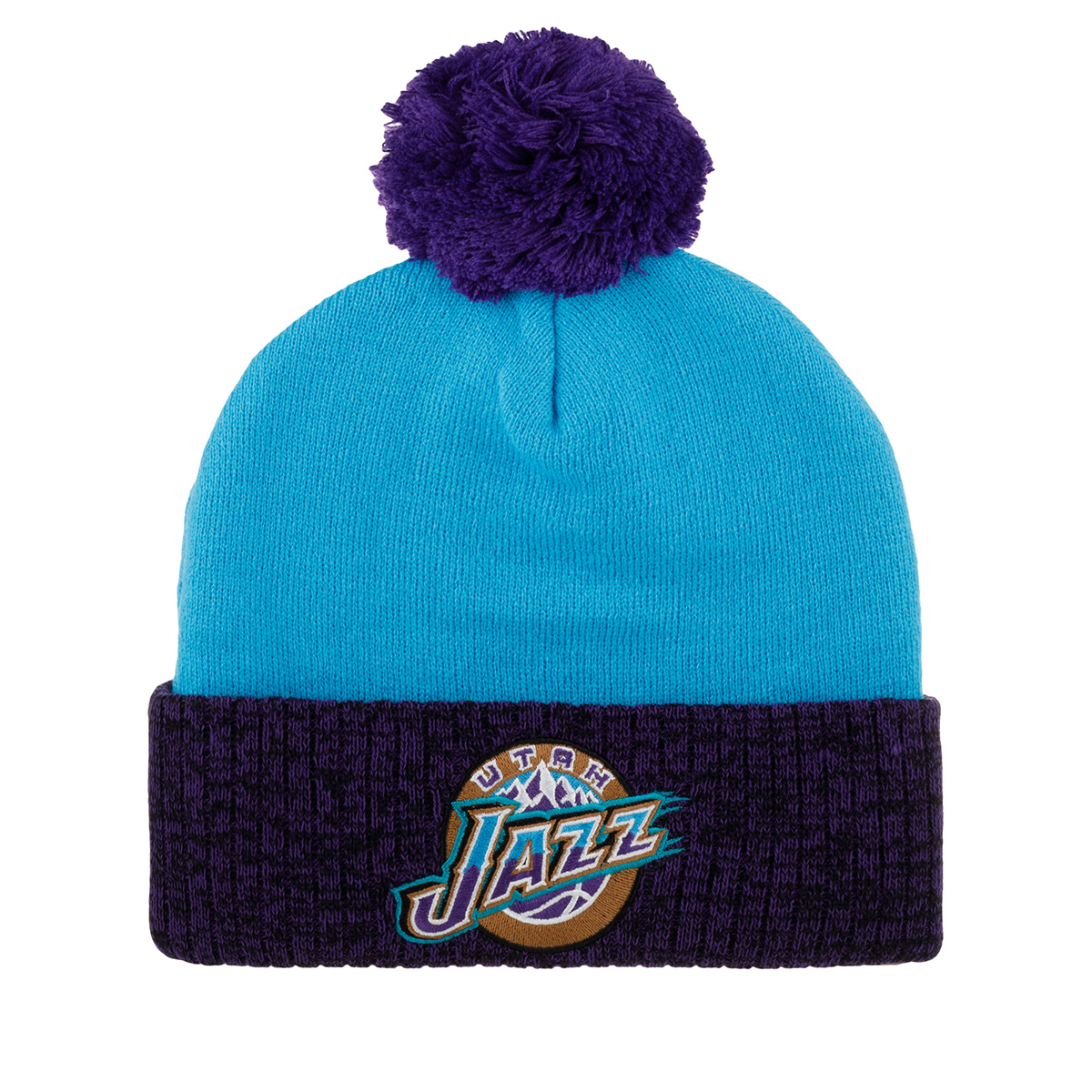 Шапка MITCHELL NESS арт. HPCK1052-UJAYYPPPTEAL Utah Jazz NBA (голубой / фиолетовый)