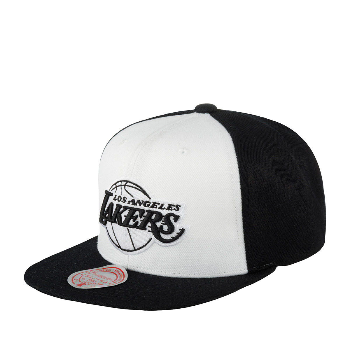 Бейсболка MITCHELL NESS арт. HHSS1051-LALYYPPPWHBK Los Angeles Lakers NBA (белый / черный)