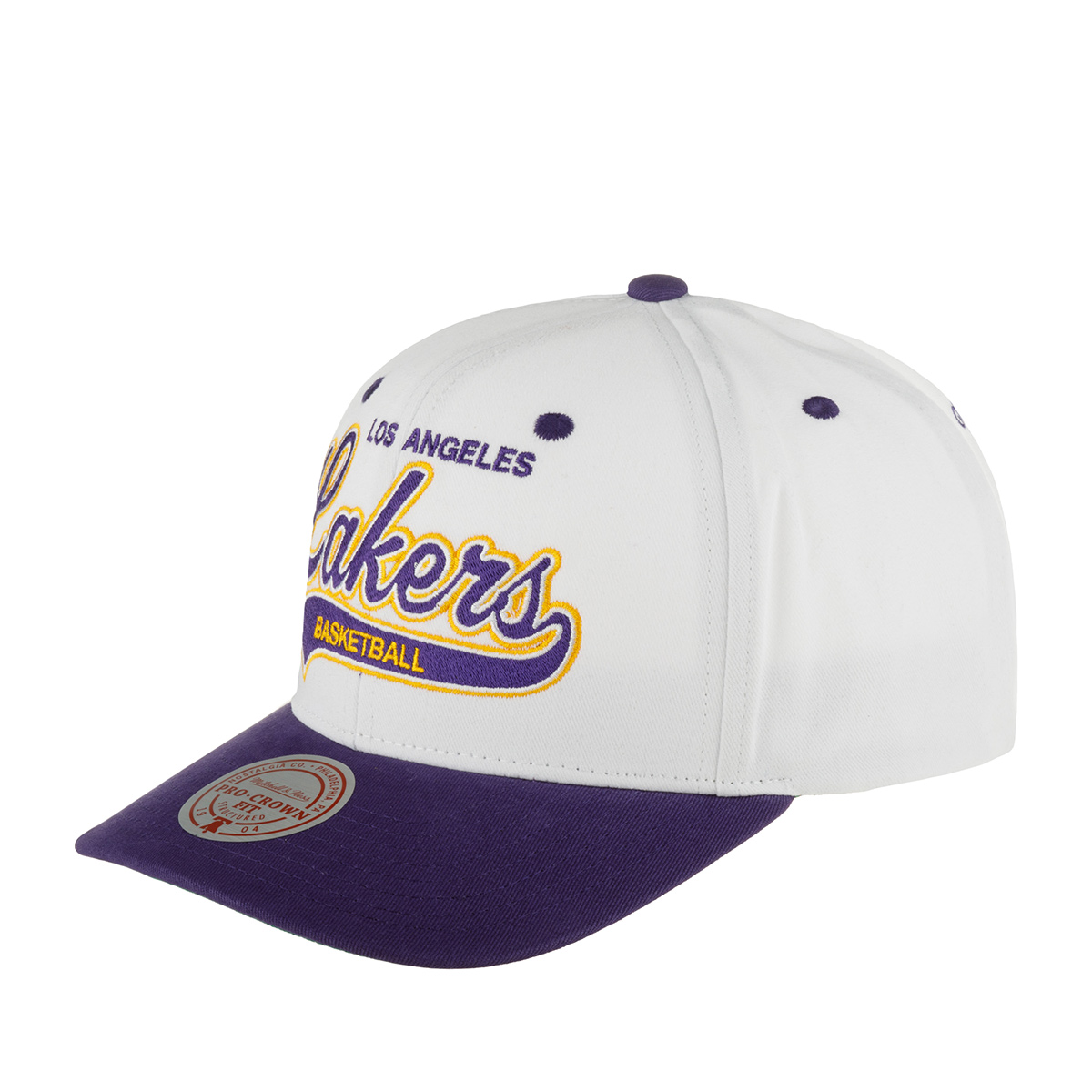Бейсболка MITCHELL NESS арт. HHSS7289-LALYYPPPWHIT Los Angeles Lakers NBA (фиолетовый / белый)
