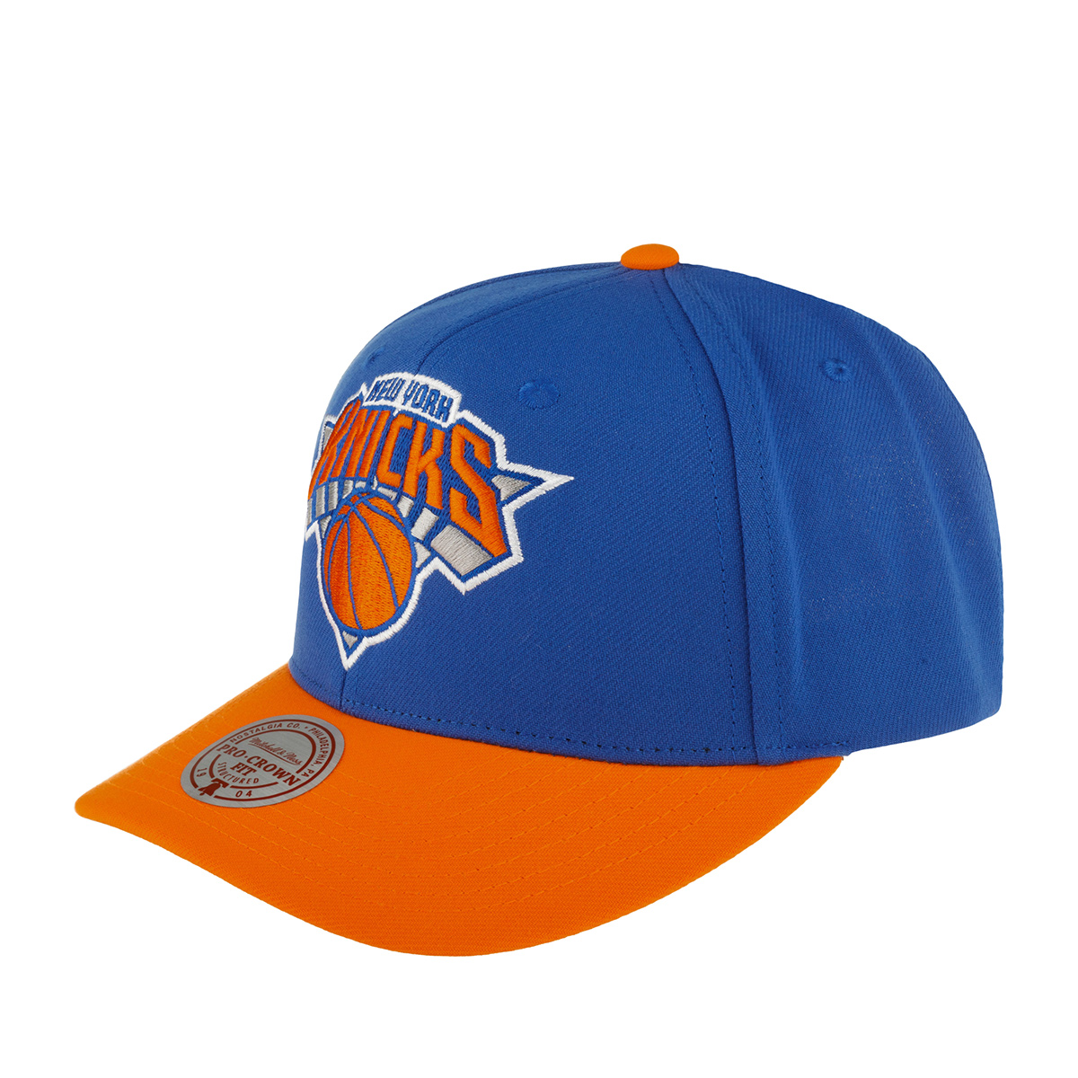 Бейсболка MITCHELL NESS арт. 6HSSSH21399-NYKBLOR New York Knicks NBA (синий / оранжевый)