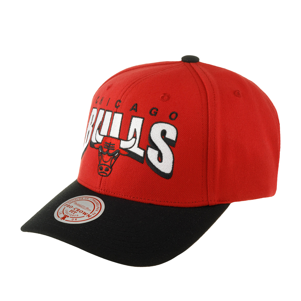 Бейсболка MITCHELL NESS арт. HHSS6638-CBUYYPPPRED1 Chicago Bulls NBA (красный / черный)