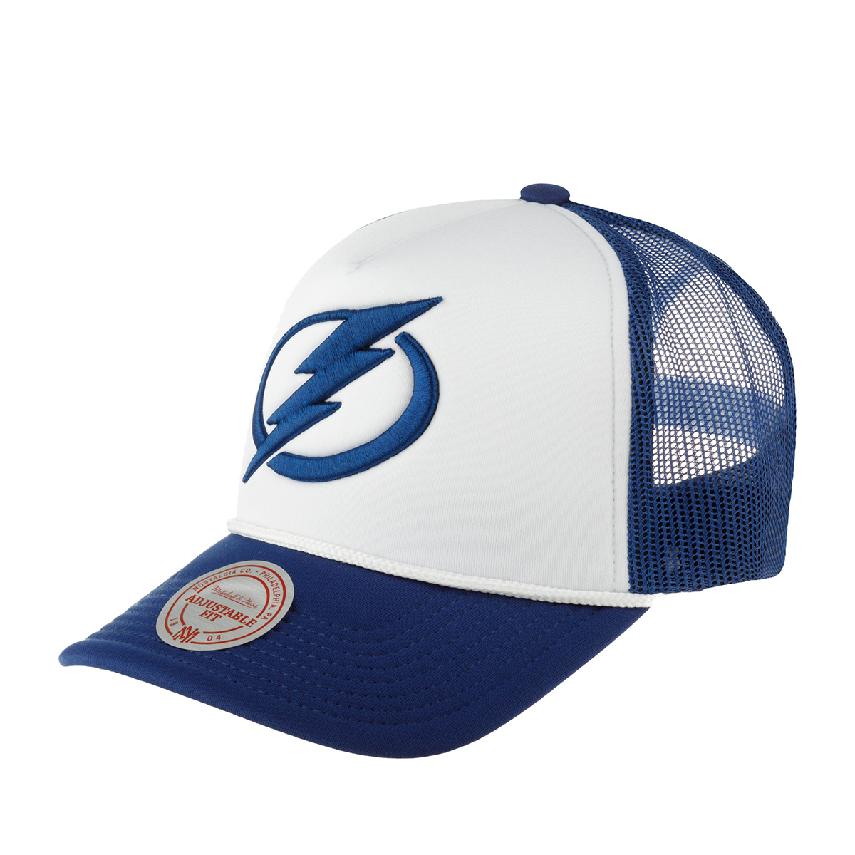Бейсболка MITCHELL NESS арт. HT8361-TBLWHIT Tampa Bay Lightning NHL (белый / темно-синий)