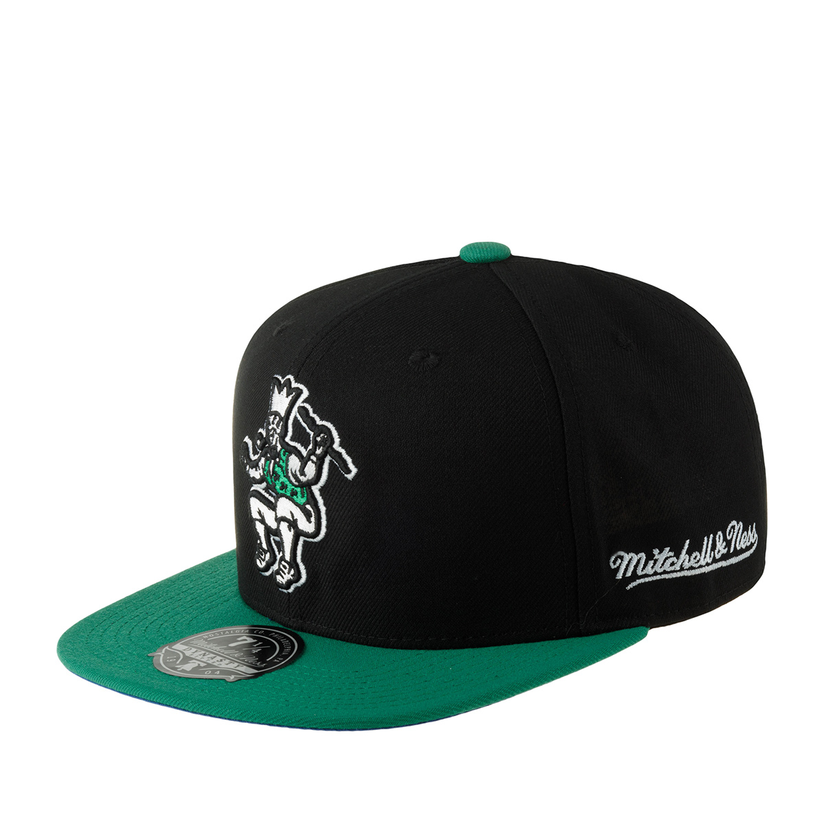 Бейсболка MITCHELL NESS арт. 6HSFSH22051-BCEBLCK Boston Celtics NBA (черный / зеленый)